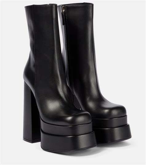 versace intrico leather ankle boots dupe|versace aevitas platform boots.